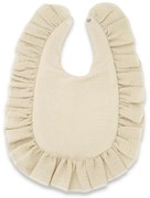 Nepremokavý mušelínový podbradník s volánikom Nature - béžový