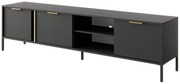 TV stolík/skrinka Lyran 3D (antracit + zlatá). Akcia -20%. Vlastná spoľahlivá doprava až k Vám domov. 1071358
