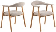 ADELE  béžová latte (monza 60) / rám dub prírodný - DREVENÁ STOLIČKA DO OBÝVAČKY JEDÁLNE KUCHYNE RETRO