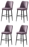 Súprava barových stoličiek Vento Lilac, 4 ks, 4 ks