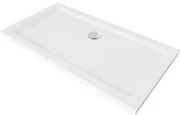 Mexen Slim, obdĺžniková sprchová vanička 120x70x5cm + chrómový sifón, biela, 40107012