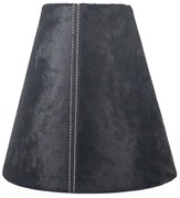 Kónické čierne tienidlo lampy z hovädzej kože - Ø 26 * Ø 13 * 25cm / E27