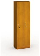 Drevená šatníková skrinka, 2 oddiely, 1910 x 600 x 420 mm, cylindrický zámok, čerešňa
