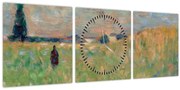 Obraz - Georges Seurat, A Summer Landscape, reprodukcia (s hodinami) (90x30 cm)