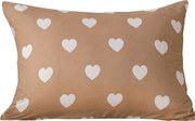 Obliečka na vankúš z mikrovlákna CARAMHEART 50x70 cm, hnedý
