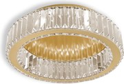 Toolight Toolight, LED krištáľové stropné svietidlo 40cm, 24W, 4000K, 1120lm, APP1720-C, zlatá matná, OSW-09301