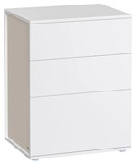 Nočný stolík RAMONA, 58x35x45cm, matná biela/béžová Vasagle