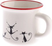 Porcelánový hrnček Dakls Cats Lilian, 75 ml
