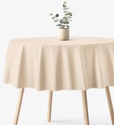 Goldea sviatočný okrúhly teflónový obrus - šampaň s lesklými obdĺžnikmi Ø 100 cm