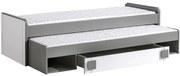 Posteľ dvojitý 200x80 Gumi G16 Brilantná biela/Antracyt