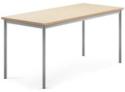 Stôl SONITUS, 1600x700x720 mm, linoleum - béžová, strieborná