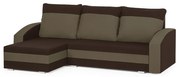 Rohová sedacia súprava s funkciou spania JAN Tmavohnedá/svetlohnedá