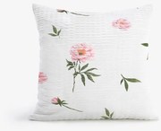 Goldea krepová obliečka na vankúš - pivonky 40 x 40 cm