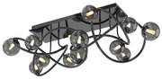 Wofi 9014-1205 - LED Prisadený luster NANCY 12xG9/3,5W/230V čierna/chróm