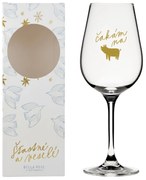 Bella Rose Pohár na víno Čakám na zlaté prasiatko + vianočná krabička SK