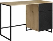 Písací stôl Asha 120 cm - artisan / čierny mat / čierne nohy
