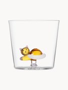 Ručne vyrobený pohár z borosilikátového skla Tabby Cat