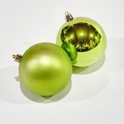 DECOLED Plastové gule, d.8 cm, zelené, 12x lesklé, 12x matné