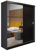 Skriňa Retro 138 5L grafit/ Dvierka čierna