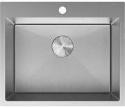 Mexen Solix, 1-komorový nerezový drez 600 x 500 mm, brúsena oceľ, vzor voština, 6408601000-01HC