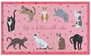 Rohožka 40x70 cm Life Is Better With Cats – Artsy Doormats
