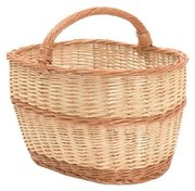 Prútený kôš na drevo s držadlom 35x52 cm