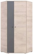 Rohová šatníková skriňa Delta 2
