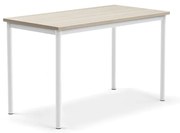 Stôl SONITUS PLUS, 1200x600x720 mm, akustický HPL - jaseň, biela