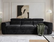 Krásna pohovka s funkciou spania Napoli v čiernej farbe, ideálna do obývačky