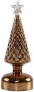 Bronzový svietiaci sklenený vianočný stromček Led M - Ø 8*35 cm