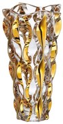 KRIŠTÁĽOVÁ VÁZA BOHEMIA SAMBA OPERA GOLD 305MM