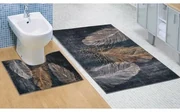 Bellatex Sada kúpeľňových predložiek Pierko 3D, 60 x 100 cm, 60 x 50 cm