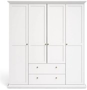 Biela šatníková skriňa 181x201 cm Paris – Tvilum