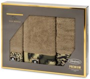 BAVLNENÝ UTERÁK EVA MINGE24 SADA 1KS 30X50 CM, 1KS 50X90 CM, 1KS 70X140 CM BÉŽOVÁ