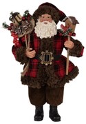 Vianočné dekorácie otec Santa Claus v kabáte s darčekmi - 18*10*27 cm