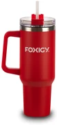 Foxigy Termohrnček do auta so slamkou 1200 ml Cherry