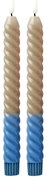 rice LED sviečka Twisted Sand – set 2 ks