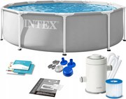 Záhradný bazén s rámom 6v1, 305x76cm, sivý | INTEX