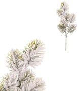 Zasnežená umelá smreková vetvička, 13 x 36 cm