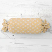 Biante Detský vankúš valec bonbon Sandra SA-305 Sloníky a bodky na žltom 15x40 cm