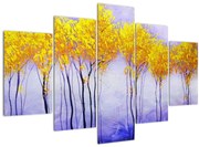 Obraz žltých stromov (150x105 cm)