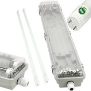 ECOLIGHT LED hermetické svietidlo 60 cm + 2x LED trubica - studená biela