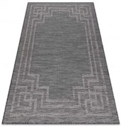 Koberec šnúrkový SIZAL PATIO ploské tkanie 3071 Grécky ramka - čierny