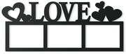 drevko Fotorámik so srdiečkami Love Farba dekorácie: Čierna