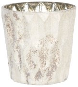 Sklenený svietnik na čajovú sviečku Rubie - Ø 8*8 cm