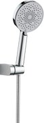 Neo Deante Ivo, 3-funkčná ručná sprchová hlavica s bodovým držiakom, chrómová, DEA-NLI_041K