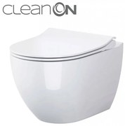 Cersanit Zen, závesná wc misa CleanOn 50x36x37 cm s pomaly padajúcim sedátkom, biela, S701-428