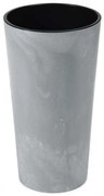 PLASTOVÝ KVETINÁČ URBANIKA 46X25 CM IMITÁCIA BETÓNU SIVÁ