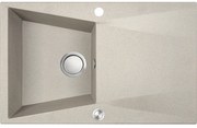 Laveo Grenada, 1-komorový granitový drez 780x480x204 mm, béžová, LAV-SBG_411T