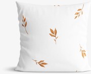 Goldea bavlnená obliečka na vankúš - hnedé jesenné lístky 45 x 45 cm